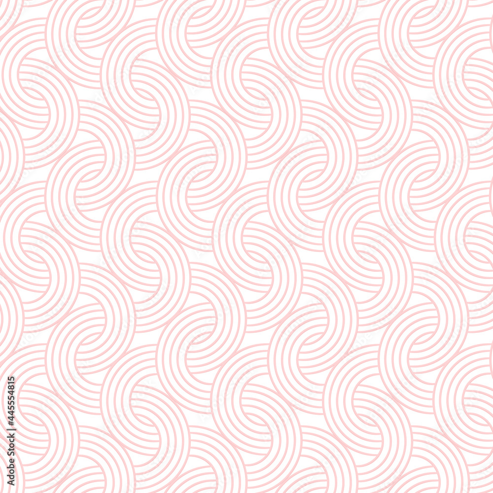 Poster seamless pink interlaced rounded arc patterned background design resource vector