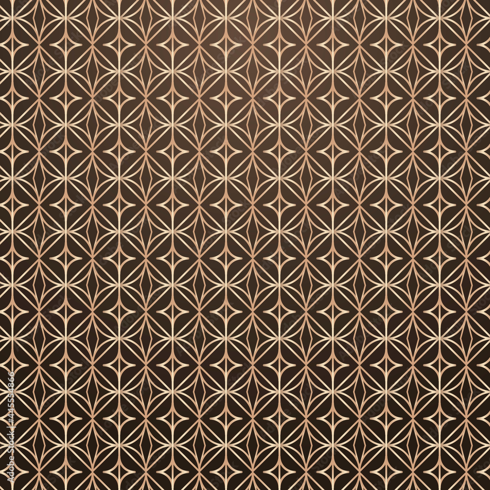 Poster seamless golden round geometric patterned background design resource vector
