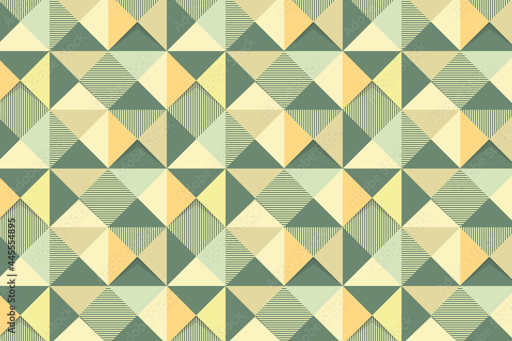 Poster seamless green geometric triangle patterned background design resource vector