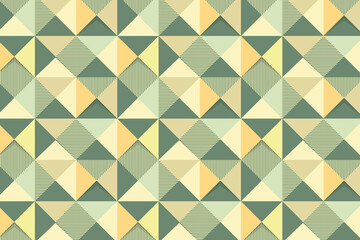 Seamless green geometric triangle patterned background design resource vector