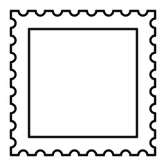 Vector Post Stamp Outline Icon Design