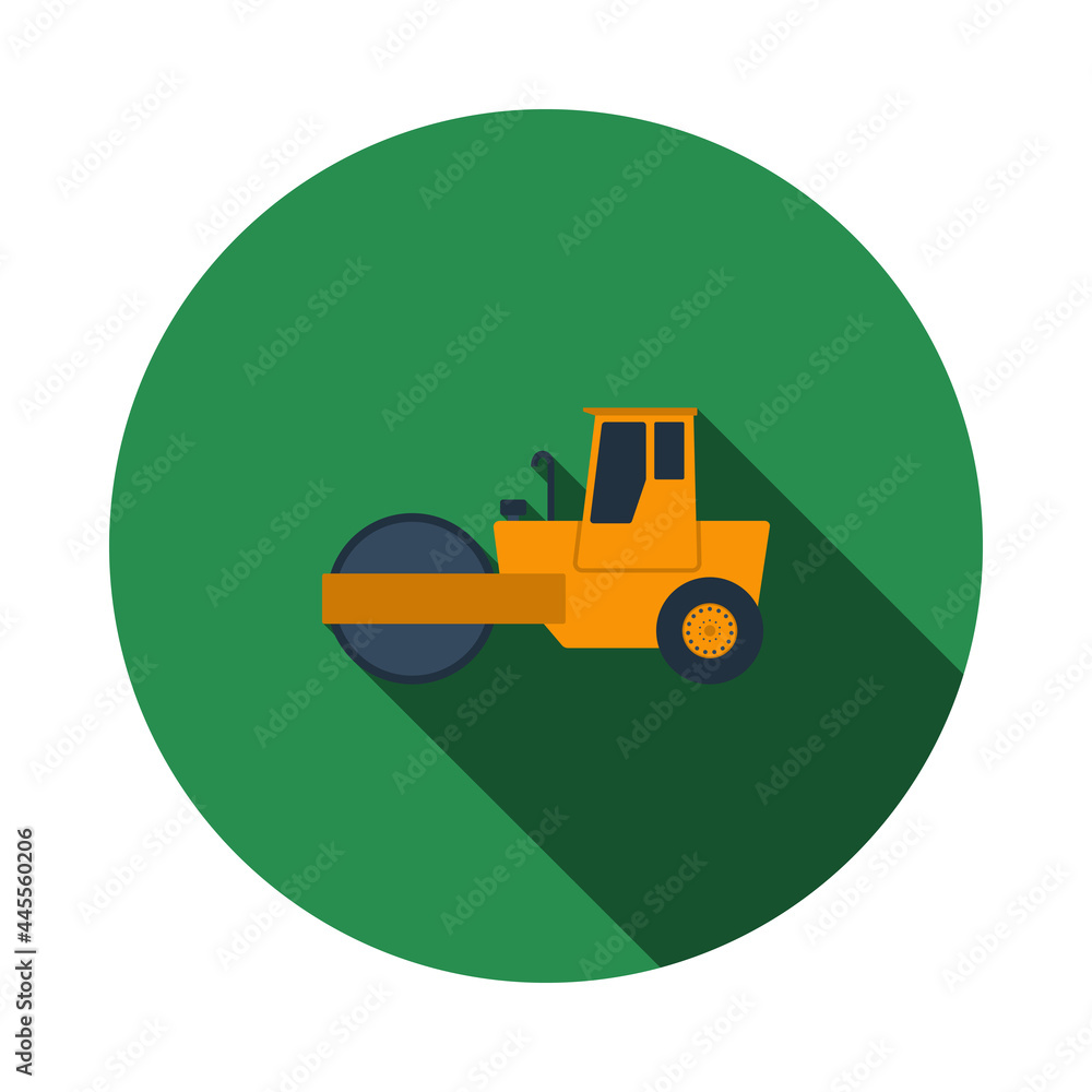 Sticker Icon Of Road Roller