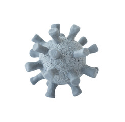 Gray virus isolated on a white background