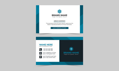 Double Sided Corporate Business Card Template Design 14