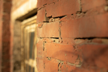 Old building details. Brickwork of the 19th century.