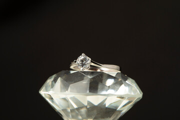 diamond on black background