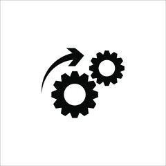 Process icon vector illustration. Process symbol in black for your web site design on white background