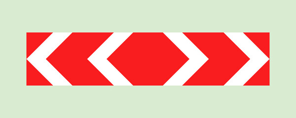 Arrow Road Sign on Gray Background. Modern Flat Vector Illustration. Social Media Template.
