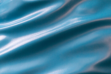 blue texture Leather upholstery in a cafe. Image for background. and enter text