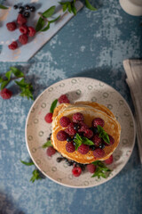 Fluffy american pancakes