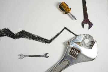 Repairing the cracks with tools