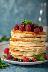 Fluffy american pancakes