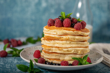 Fluffy american pancakes