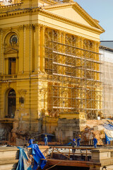 Ipiranga museum, the historical palace and monument in Sao Paulo city, under renovation for the...