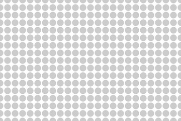 Small circle polka dots gray tiled on white background, pastel seamless wallpaper, for fabric and printed products.