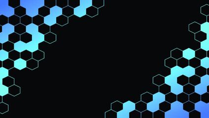 Blue and black abstract vector design background