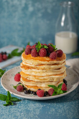 Fluffy american pancakes