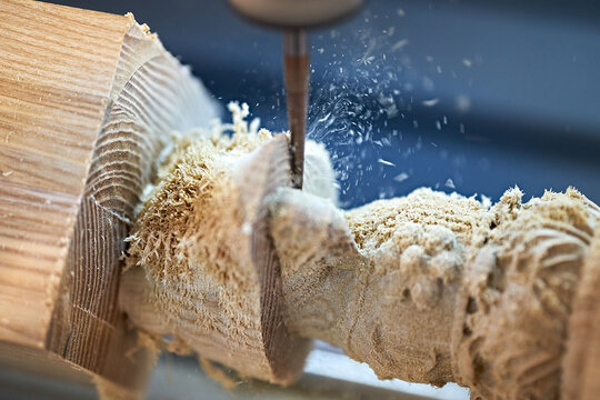 CNC woodworking machine. Furniture manufacturing.