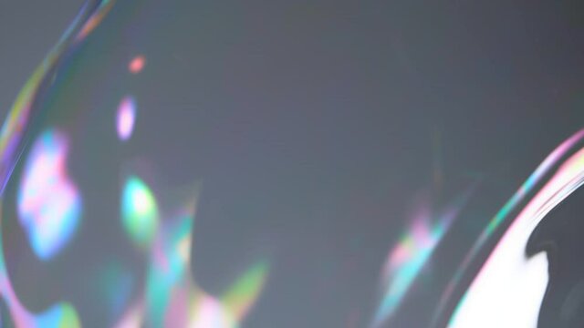 Super Slow Motion Shot of Colorful Soap Bubble Background at 1000 fps.