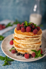 Fluffy american pancakes