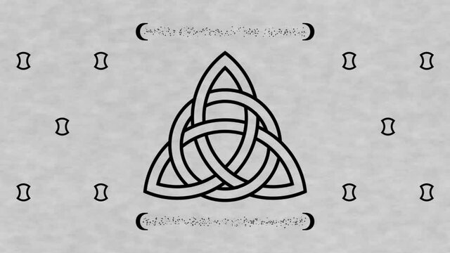 Decorative video with celtic trinity knot
