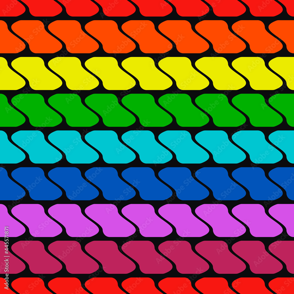 Poster rainbow shapes. vector seamless colorful shapes.