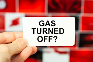 GAS TURNED OFF - a question to people before leaving the house. Important question on a red...