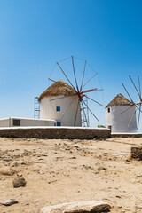 Iconic Windmills in Mykonos, Greece