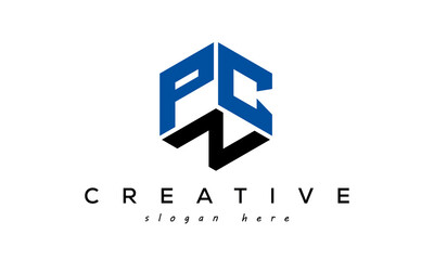 Letter PCN creative logo design vector	 - obrazy, fototapety, plakaty