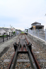 Fototapeta na wymiar 迫力のある枕崎駅の始着駅