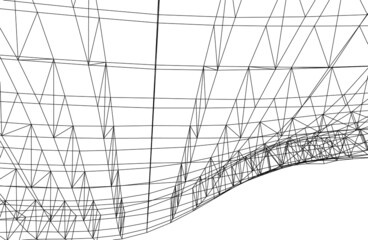 abstract geometric construction vector illustration