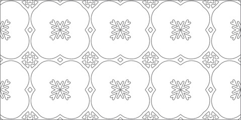  Vector geometric pattern. Repeating elements stylish background abstract ornament for wallpapers and backgrounds. Black and white pattern.