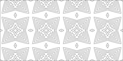 Vector geometric pattern. Repeating elements stylish background abstract ornament for wallpapers and backgrounds. Black and white pattern.