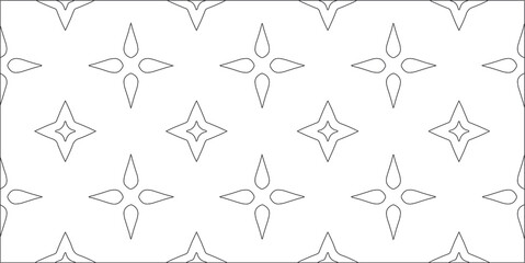 Vector geometric pattern. Repeating elements stylish background abstract ornament for wallpapers and backgrounds. Black and white pattern.
