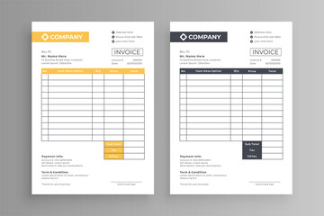 Obraz premium Invoice template design