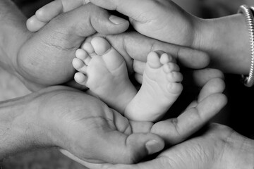 feet in hand