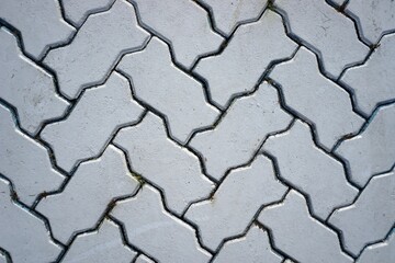 Obraz premium Photo Cement Walkway white Brick Construction ,Background