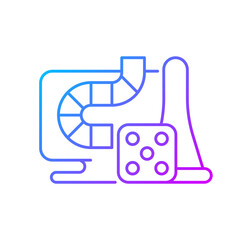Online board games gradient linear vector icon. Interesting time spending activities for friends. Thin line color symbols. Modern style pictogram. Vector isolated outline drawing