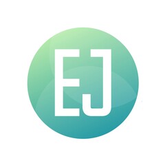 EJ Letter Logo Design With Simple style