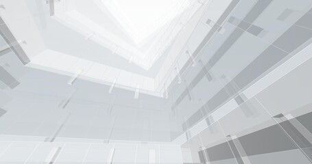 modern architecture concept digital drawing