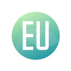 EU Letter Logo Design With Simple style