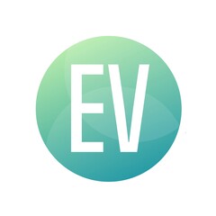 EV Letter Logo Design With Simple style