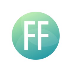 FF Letter Logo Design With Simple style