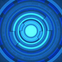 Abstract overlap circle digital background, smart lens technology with light effect
