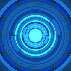 Abstract overlap circle digital background, smart lens technology with light effect