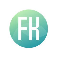 FK Letter Logo Design With Simple style