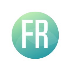 FR Letter Logo Design With Simple style