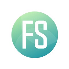 FS Letter Logo Design With Simple style