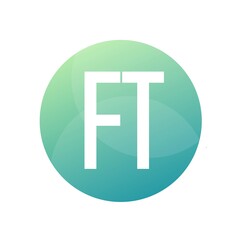 FT Letter Logo Design With Simple style