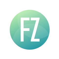 FZ Letter Logo Design With Simple style